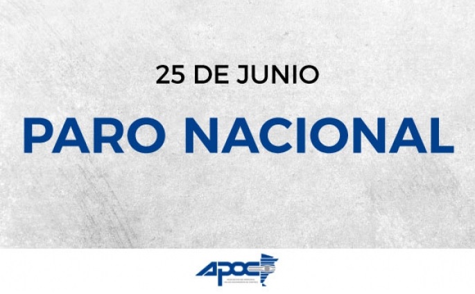 APOC adhiere al Paro Nacional