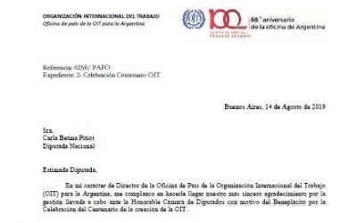 Agradecimiento de la OIT