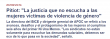 La justicia que no escucha a las mujeres víctimas de violencia de género